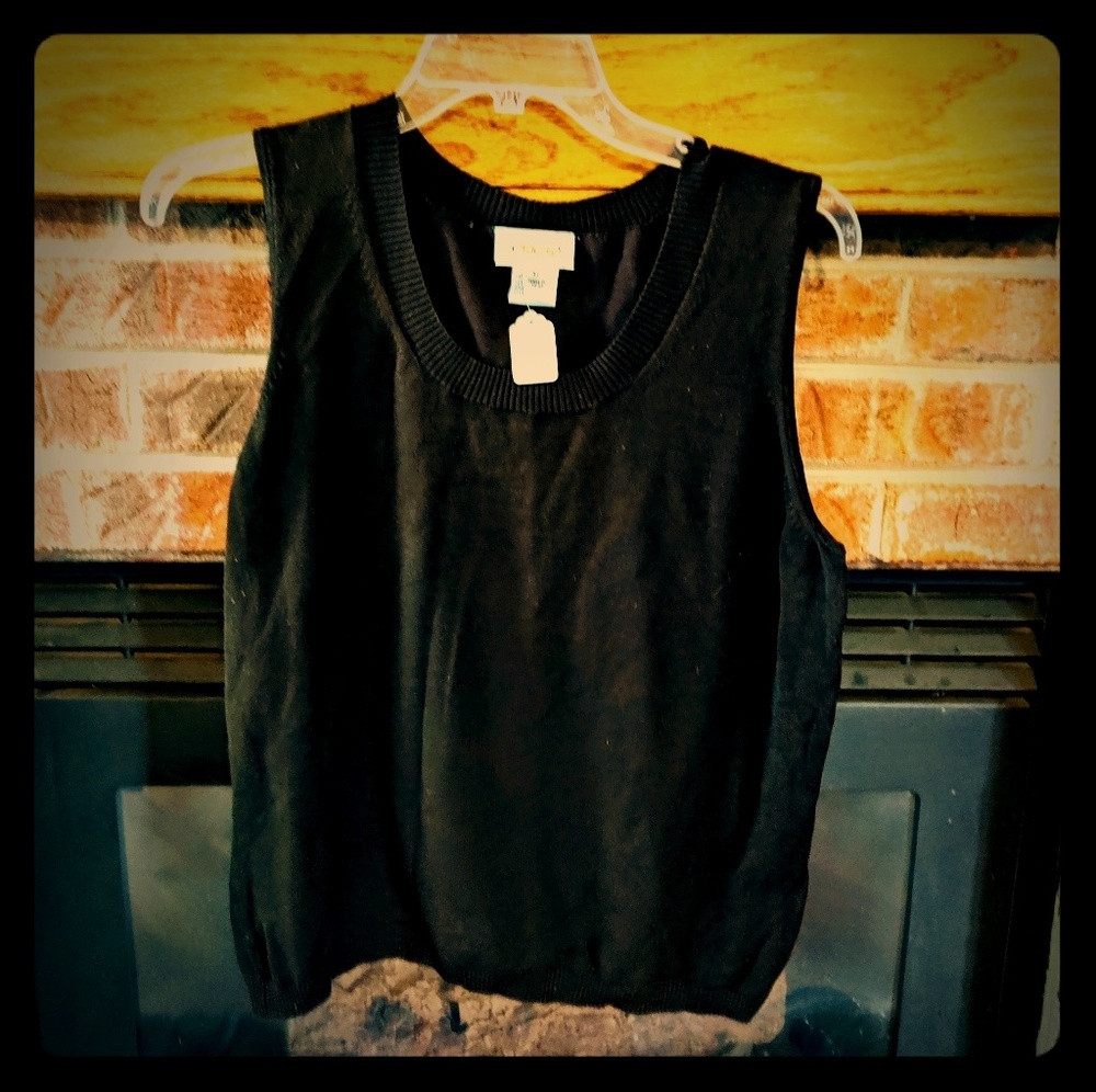 Talbots Brown sleeveless sweater vest XL